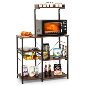 Giantex Kitchen Baker's Rack 5-Tier Microwave Oven Stand w/ Hutch