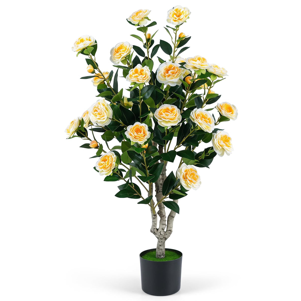 100cm Artificial Camellia Tree for Home Office or Porch Decoration