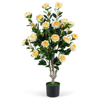 100cm Artificial Camellia Tree for Home Office or Porch Decoration