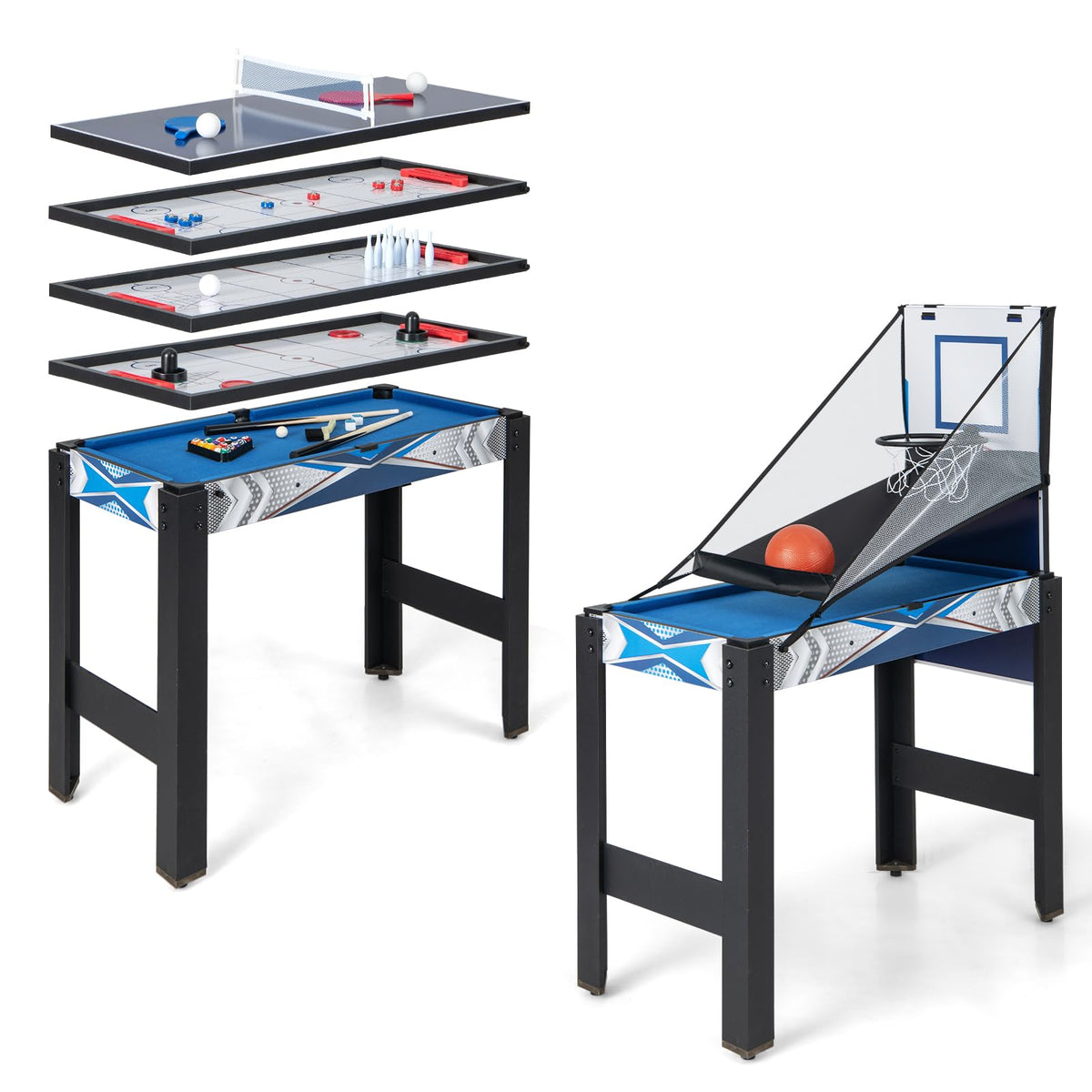 Multi Set Table Giantex 6 in 1 Multi Game Table, Combo Game Table – Giantex.au