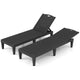 Chaise Lounge Chairs Set of 2 with 4-Position Adjustable Backrests