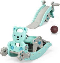 4-in-1 Rocking Horse and Slide Set for Kids
