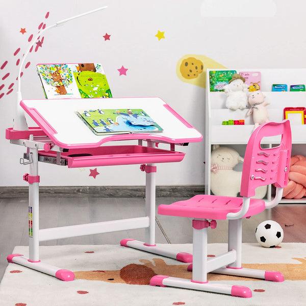 Home School Children Desk and Chair Set for Boys and Girls