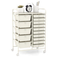 Giantex 15-Drawer Rolling Storage Cart