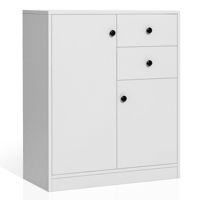 Giantex Storage Cabinet, Modern Cabinet with Adjustable Shelves, White