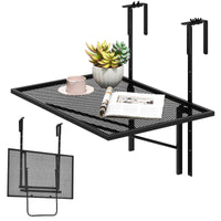 5-Level Height-Adjustable Balcony Hanging Table