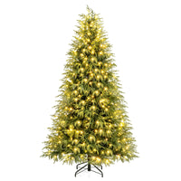 Pre-Lit Artificial Christmas Tree with 1083 Soft TPE and PVC Mixed Branch Tips