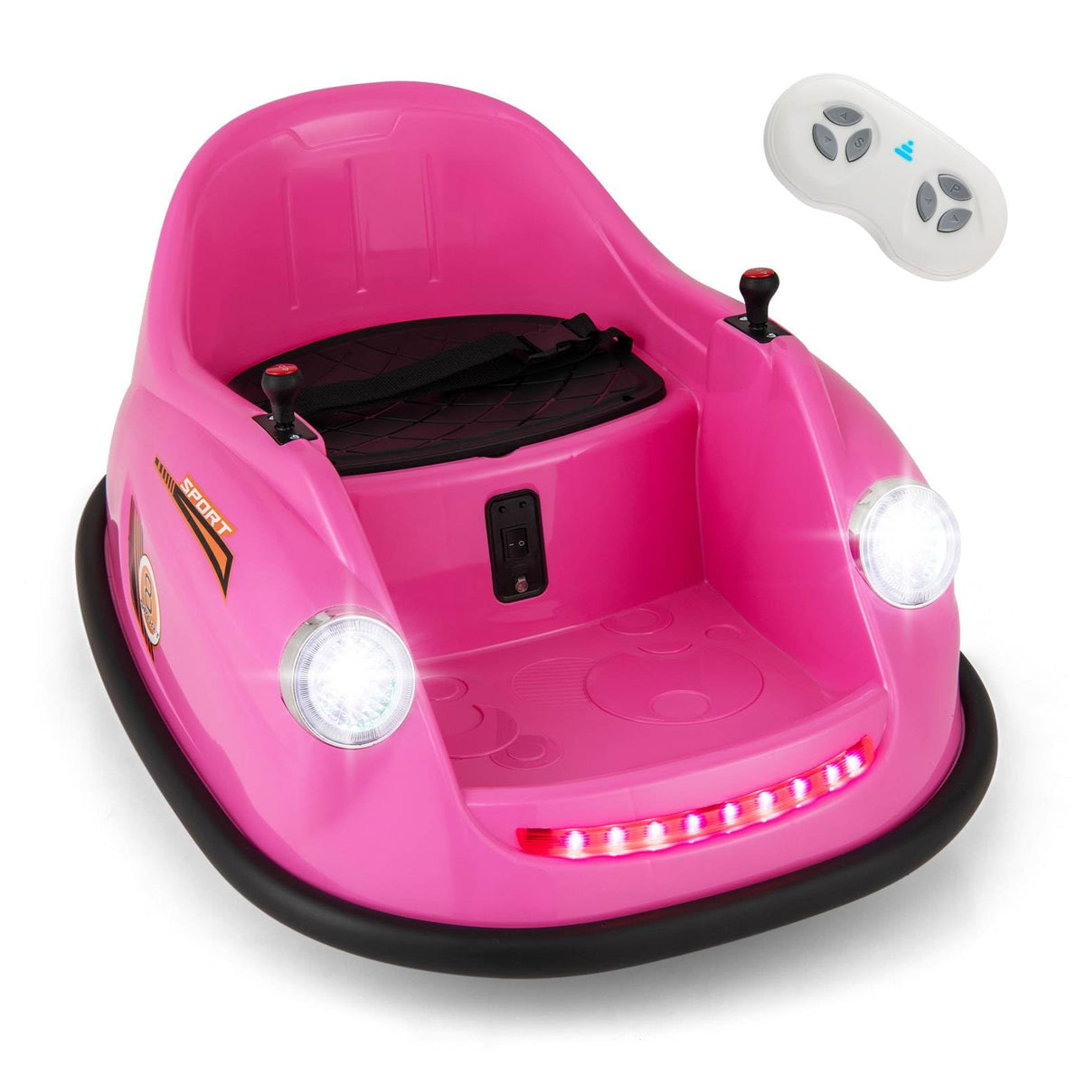 12V Electric Kids Ride on Bumper Car, Battery Powered Bumping Car with Remote Control