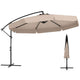 3m Offset Hanging Umbrella with Cover Patio Cantilever Umbrella w/Easy Tilt Adjustment