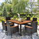 7 Piece Patio Dining Set, Outdoor Rattan Dining Furniture