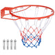 Basketball Rim Wall Door All-Weather Hanging Mounted Basketball Hoop w/ Net