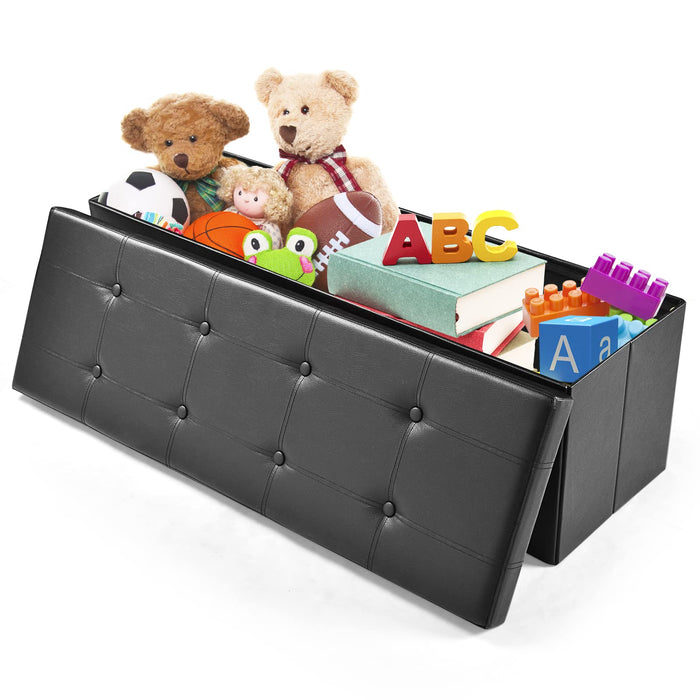 Giantex 114cm Folding Storage Ottoman Bench