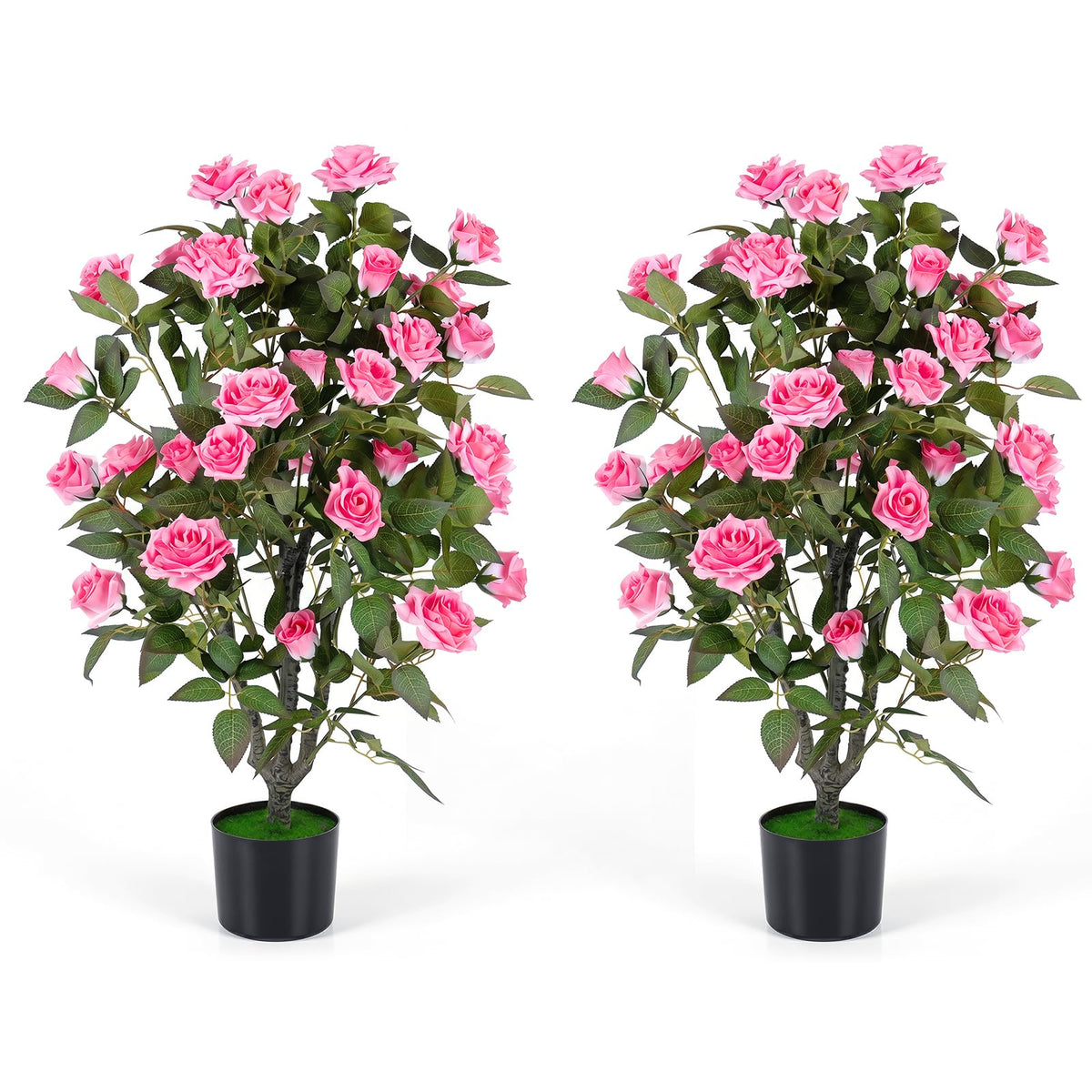90cm Artificial Rose Tree Free Maintenance for Home Office Porch