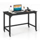 Giantex Rolling Computer Desk Mobile Writing Study Desk w/ 4 Universal Lockable Casters & Wooden Top & Metal Frame