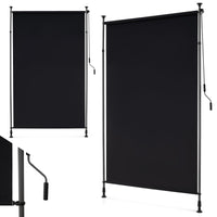 150/200 cm Vertical Retractable Patio Awning with Crank Handle