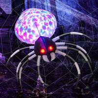 Giantex 105CM Wall Halloween Inflatable Spider with Multi-colour Lights