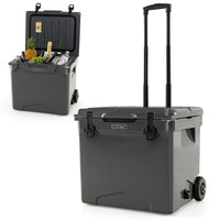 Hard Cooler w/Wheels & Handle, 40L Ice Chest w/Built-in Bottle Opener