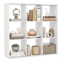 9-Cube Bookshelf, Modern Cubby Bookcase with Back