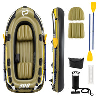 Inflatable Boat, 3/4 Person Heavy-Duty Fishing Raft Set