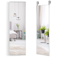 Giantex 120 x 37 cm Over the Door Mirror, Full-Length Mirror with Hooks