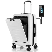 Lightweight PC Hardside Suitcase w/Double TSA Lock