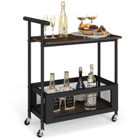 Giantex Kitchen Serving Cart Rolling End Table