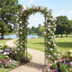 230cm Heavy-Duty Metal Arch Trellis with Curved Roof for Climbing Plants Roses Vines