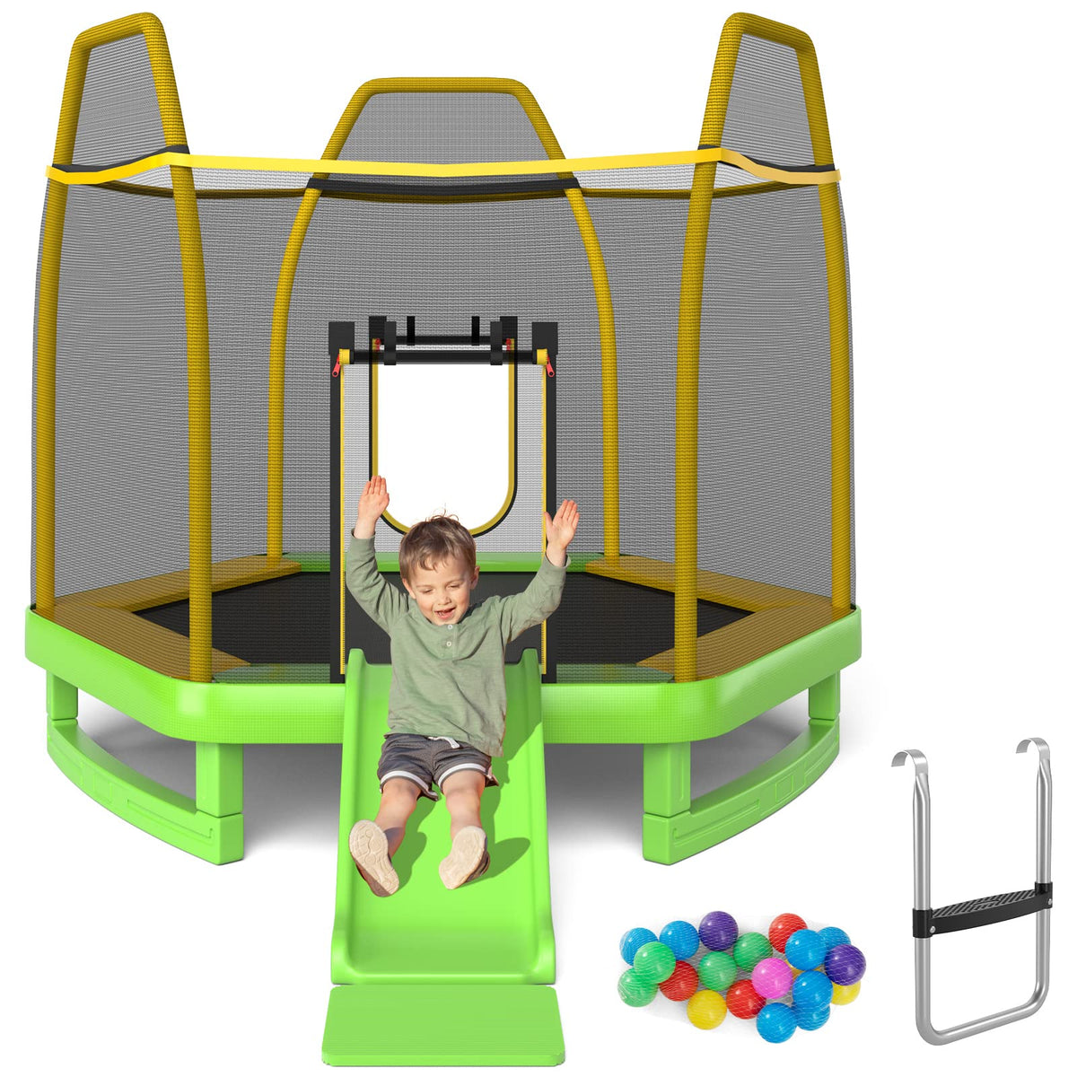 Trampoline for Kids 7FT Kids Trampoline with Slide