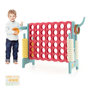 Giant 4-in-A Row, Jumbo 4-to-Score Giant Game Set for Kids & Adults