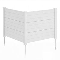 122 x 95 cm Air Conditioner Fence 2 Panels with Metal Stakes No Dig Enclosure