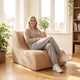 Curved Floor Sofa with Machine-washable Cover and Anti-slip Bottom for Living Room