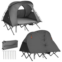 2-Person Camping Cot Tent, 4-in-1 Folding Tent Bed W/ Waterproof External Cover