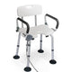 Non-Slip Shower Chair with Shower Buckle and U-Shaped Cutout