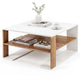 Modern Compact Center Table with Storage Shelf for Home or Office