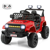 12V Kids Ride on Truck Car Jeep with Parental Remote LED Lights and Dual Motor