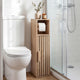 Slim Bathroom Cabinet with Door and Adjustable Shelf for Small Spaces