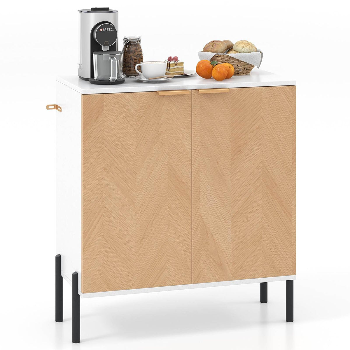 2-Door Buffet Storage Cabinet Sideboard Cabinet with Shelf Cupboard Kitchen Home