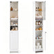 Tall Bathroom Cabinet with Lights & Press-to-Open Door