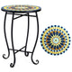 Outdoor Side Table Mosaic Patio Accent 35.5cm Coffee End Table