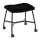 Upholstered Footrest Stool Set of 2 with 4 Swivel Casters and Thick Cushion for Living Room