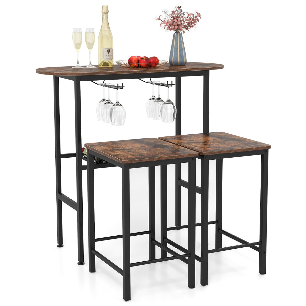 3 Piece Counter Height Table Set