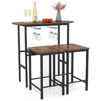 3 Piece Counter Height Table Set