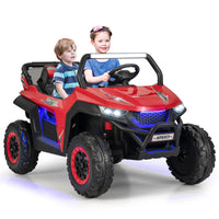 2-Seater Ride on Car, 12V Electric UTV w/Remote Control, Spring Suspension, High/Low Speed