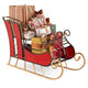 95cm Christmas Metal Sleigh Decoration with 2-Tier Shelf