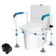 Toilet Safety Rail for Elderly, Stand Alone Toilet Safety Frame w/Adjustable Height
