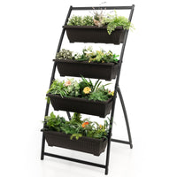 160 cm Vertical Raised Garden Bed, 4-Tier Elevated Planter Box