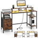 Giantex Reversible Office Desk with Charging Station