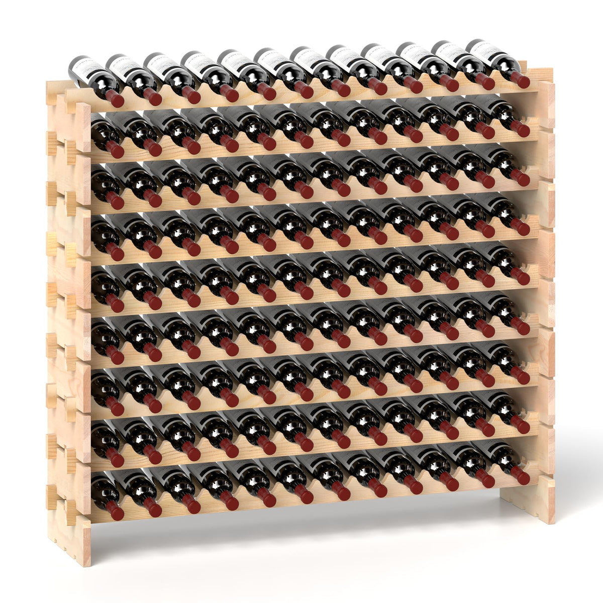 Giantex 108 Bottles Wine Rack, 9 Tiers Stackable Modular Wine Bottle Holder