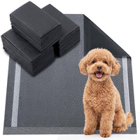 Charcoal Dog Pee Pads, 60 x 60 cm (150 Count) 6-Layer Leak-Proof Pet Potty Training Pads for Dogs