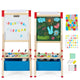 Kids Art Easel, Adjustable Height Double Sided Easel w/Chalkboard & Whiteboard